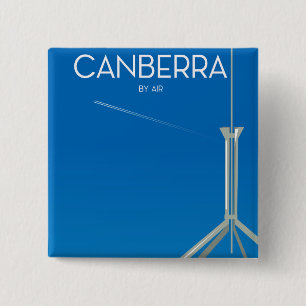 Chapa Cuadrada Cartel de viaje a Canberra Australia