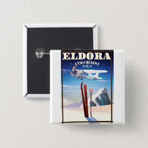Chapa Cuadrada Cartel de viaje a Eldora Colorado.