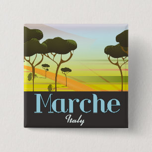 Chapa Cuadrada Cartel de viaje a Marche Italia