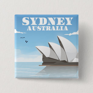 Chapa Cuadrada Cartel de viaje a Sydney Australia