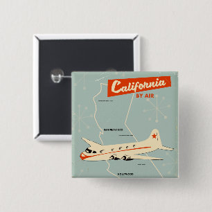 Chapa Cuadrada Cartel de viaje de California de los años 50 "por