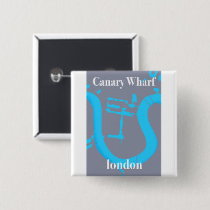 Chapa Cuadrada cartel de viaje del mapa de canary wharf london