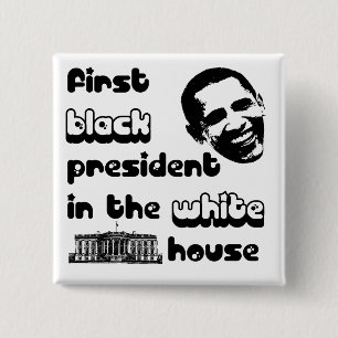 Chapa Cuadrada Casa Blanca de Button Black President