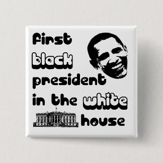 Chapa Cuadrada Casa Blanca de Button Black President