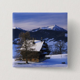 Chapa Cuadrada Casa de granja y Monte Rigi y Pilatus,