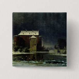 Chapa Cuadrada Casa encantada en la nieve, 1848
