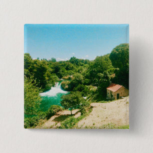 Chapa Cuadrada Cascada Krka, Parque Nacional Krka, Croacia