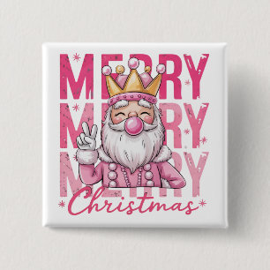 Chapa Cuadrada Cascanueces Feliz Navidad Soldado de Ballet Rosado