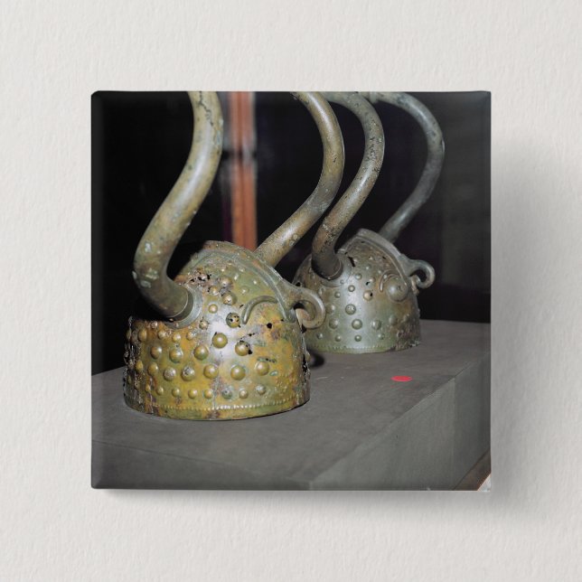 Chapa Cuadrada Casco de Viking (Anverso)