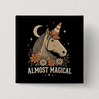 Chapa Cuadrada Casi Mágico Payaso Caballo Unicornio