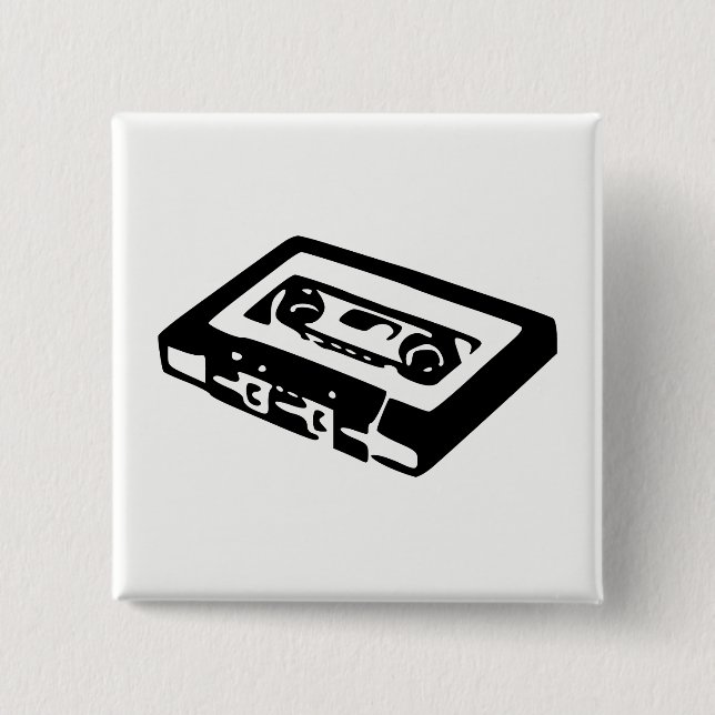 Chapa Cuadrada Cassette de audio (Anverso)