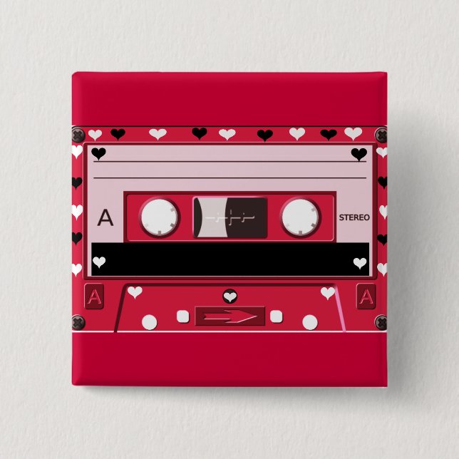 Chapa Cuadrada Cassette of love_ (Anverso)