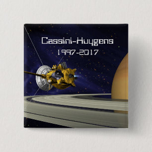 Chapa Cuadrada Cassini Huygens Saturn Misión