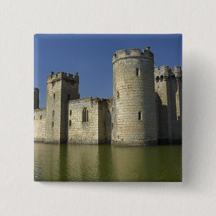Chapa Cuadrada Castillo de Bodiam (1385), reflejado en foso, Este