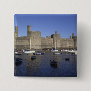 Chapa Cuadrada Castillo de Caernarfon, Gwynedd, Gales (RF)