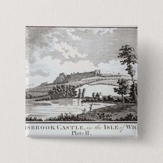 Chapa Cuadrada Castillo de Carisbrook, en la isla del Wight (Anverso)