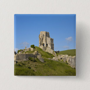 Chapa Cuadrada Castillo de Corfe, Corfe, Dorset, Inglaterra