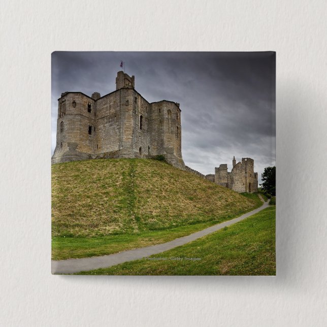 Chapa Cuadrada Castillo de Warkworth en Northumberland, (Anverso)