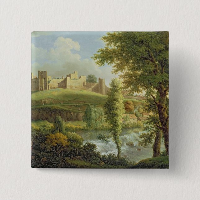 Chapa Cuadrada Castillo Ludlow con Dinham Weir, desde el Sudoeste (Anverso)