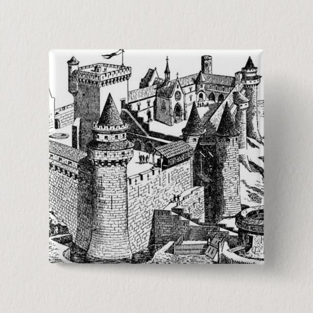 Chapa Cuadrada Castillo medieval (Anverso)
