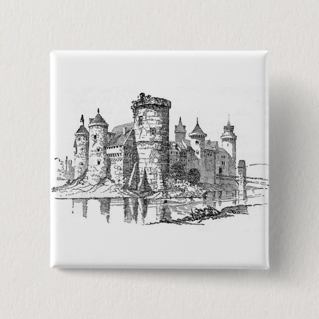 Chapa Cuadrada Castillo medieval (Anverso)