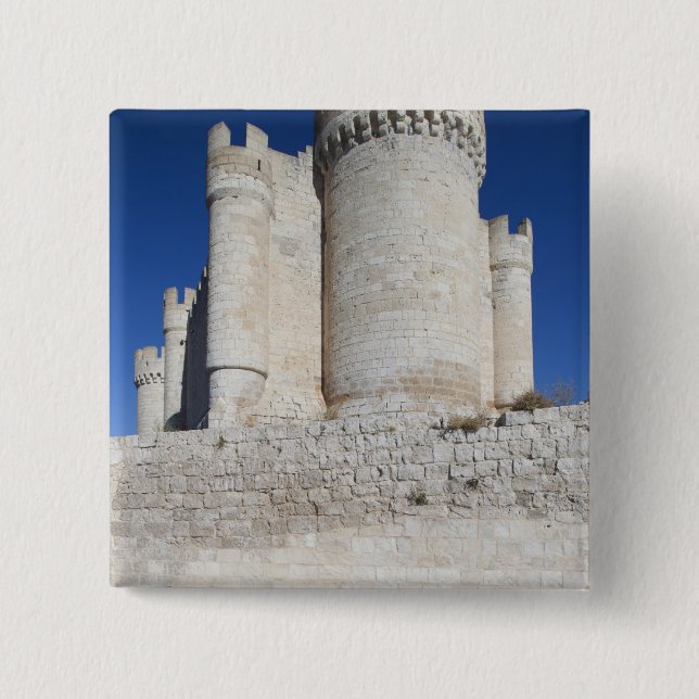 Chapa Cuadrada Castillo Penafiel, contiene Museo del Vino (Anverso)