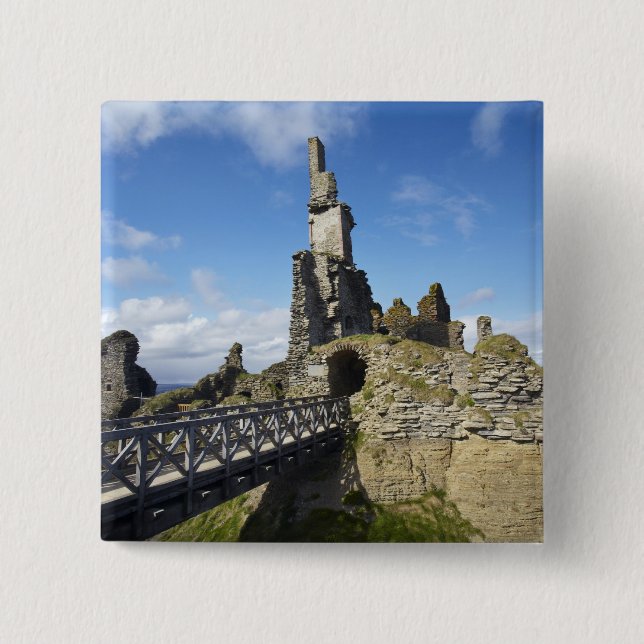 Chapa Cuadrada Castillo Sinclair Girnigoe, Wick, Caithness, (Anverso)
