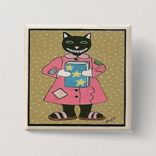 Chapa Cuadrada CAT de arte folclórico