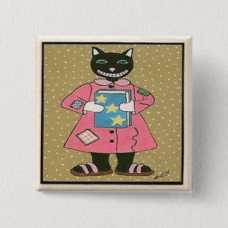 Chapa Cuadrada CAT de arte folclórico