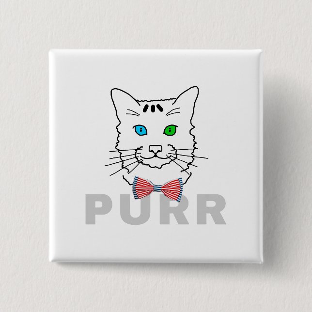Chapa Cuadrada Cat Purr (Anverso)