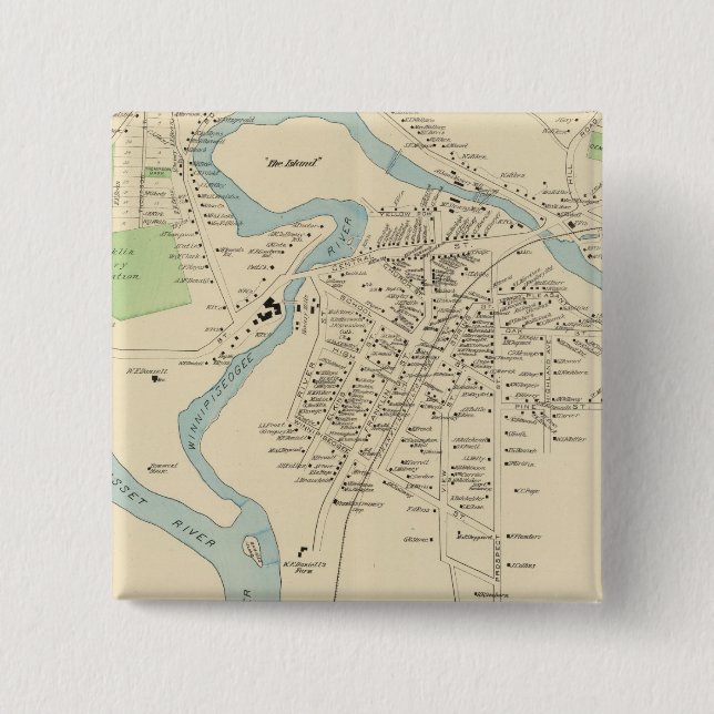 Chapa Cuadrada Cataratas Franklin (Anverso)