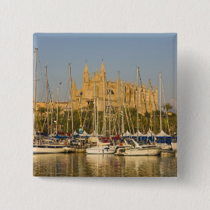 Chapa Cuadrada Catedral y puerto deportivo, Palma, Mallorca, Espa