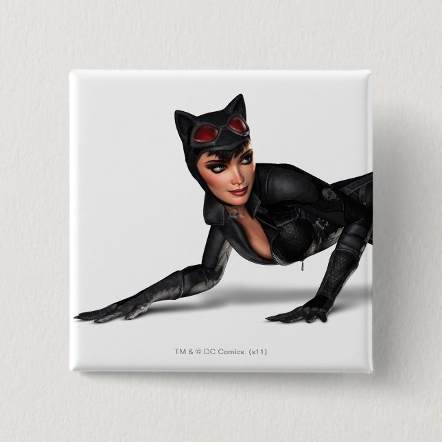 Chapa Cuadrada Catwoman Lurking (Anverso)