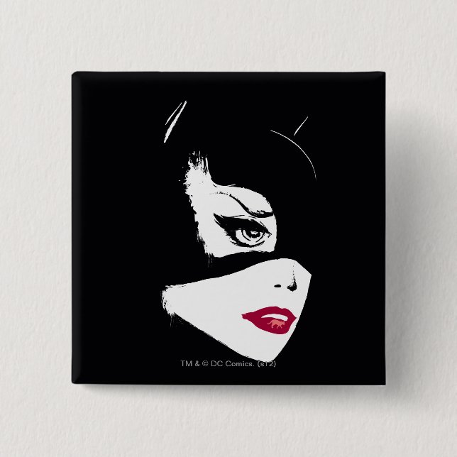 Chapa Cuadrada Catwoman Nueve vidas (Anverso)