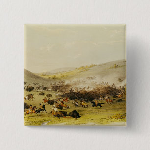 Chapa Cuadrada Caza del búfalo, anillo, c.1832