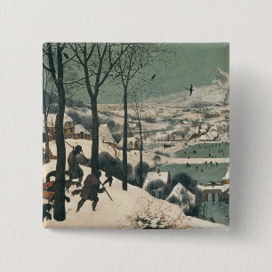 Chapa Cuadrada Cazadores en la nieve - enero de 1565