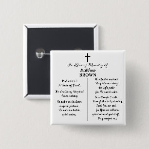 Chapa Cuadrada Celebración de la vida Versículo de la Biblia Recu