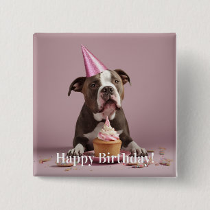 Chapa Cuadrada Celebración del cumpleaños de Pit Bull