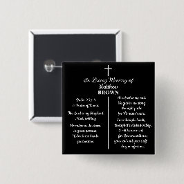 Chapa Cuadrada Celebration Of Life Bible Verse Funeral Keepsake