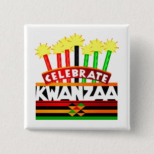 Chapa Cuadrada Celebre Kwanzaa