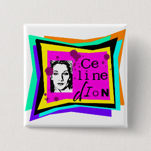 Chapa Cuadrada Celine Dion - arte pop