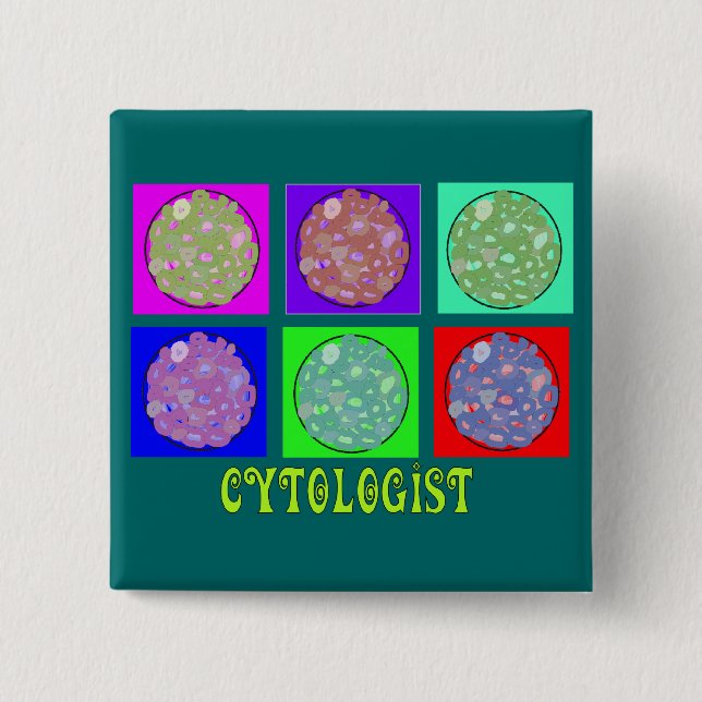 Chapa Cuadrada Células de los regalos del Cytologist en diseño de (Anverso)