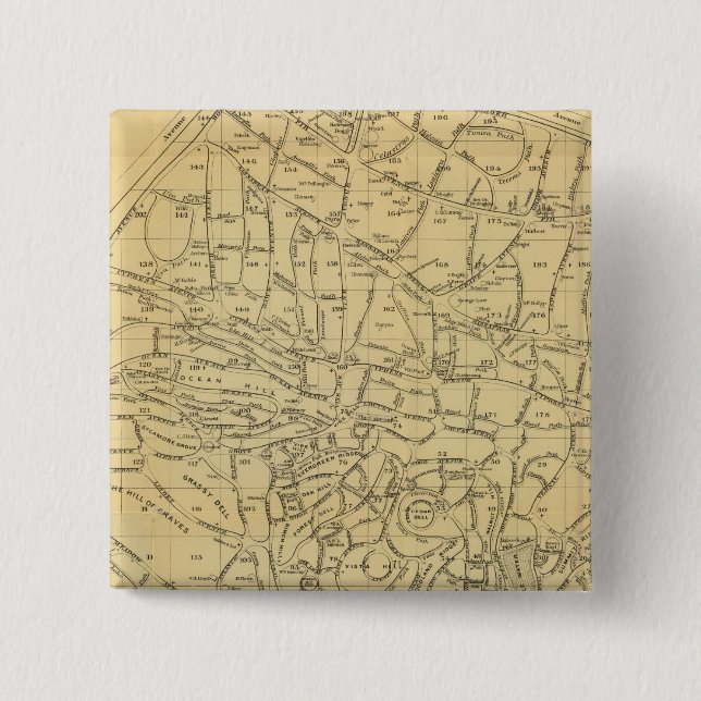 Chapa Cuadrada Cementerio de madera verde (Anverso)