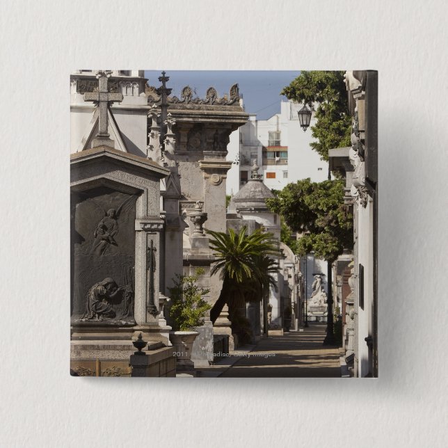 Chapa Cuadrada Cementerio de Recoleta del La en Buenos Aires (Anverso)