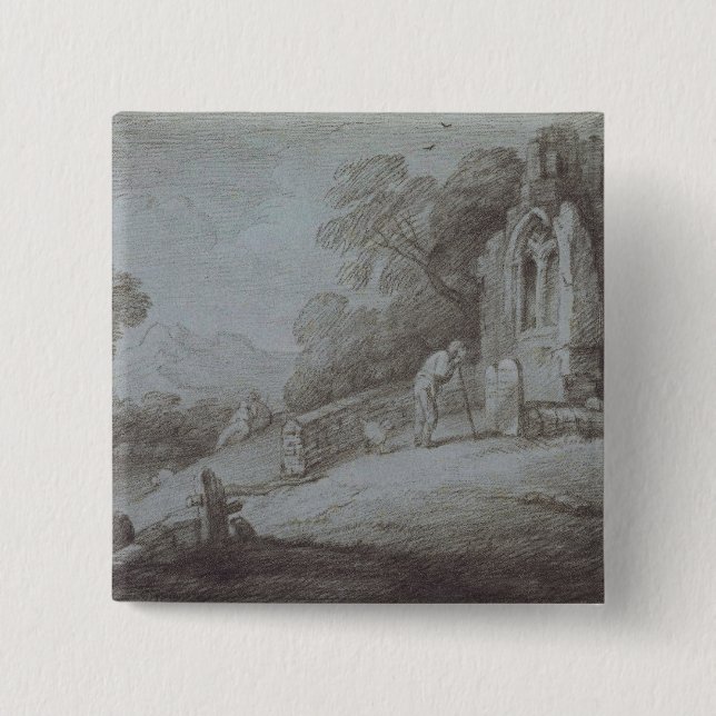 Chapa Cuadrada Cementerio de Thomas Gainsborough el | con la (Anverso)