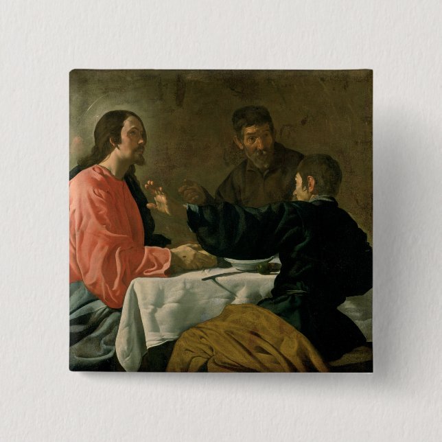 Chapa Cuadrada Cena en Emmaus, 1620 (Anverso)