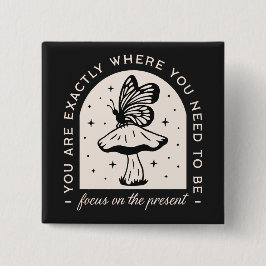 Chapa Cuadrada Centrarse en las citas de actualidad