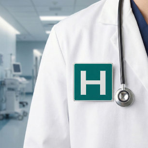 Chapa Cuadrada Centro Médico de Emergencia de Rótulo de Carretera