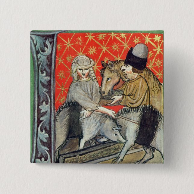 Chapa Cuadrada Cerdos y caballos de la cría (Anverso)