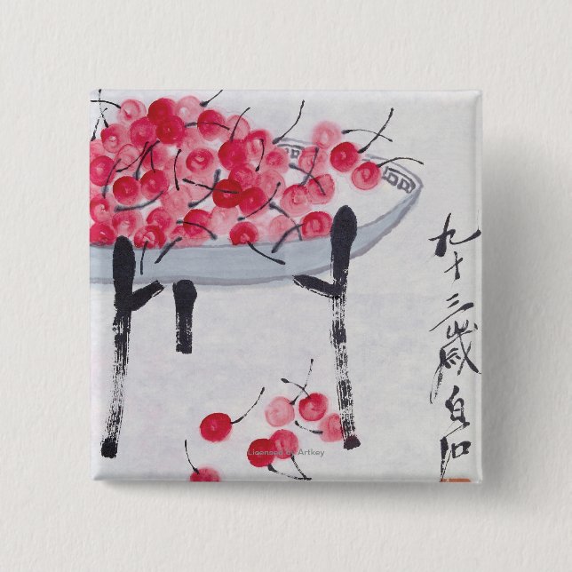 Chapa Cuadrada Cerezas (Anverso)